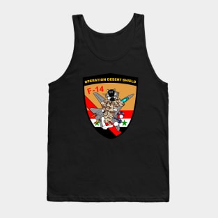 F-14 Tomcat - Operation Desert Shield F-14 - Clean Style Tank Top